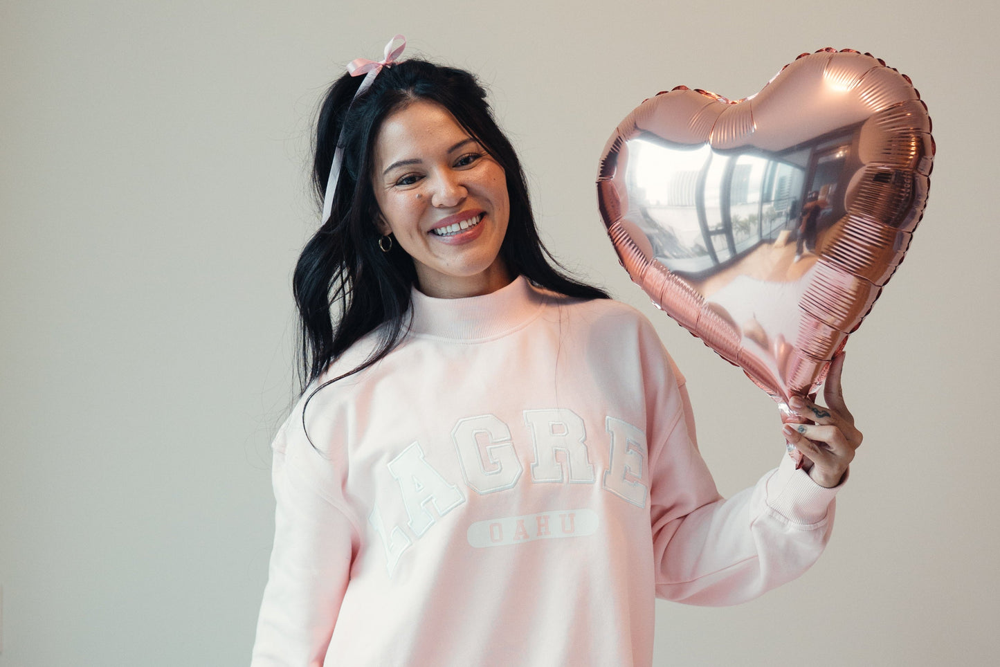 Pink Lagree Oahu Sweatshirt with matching socks